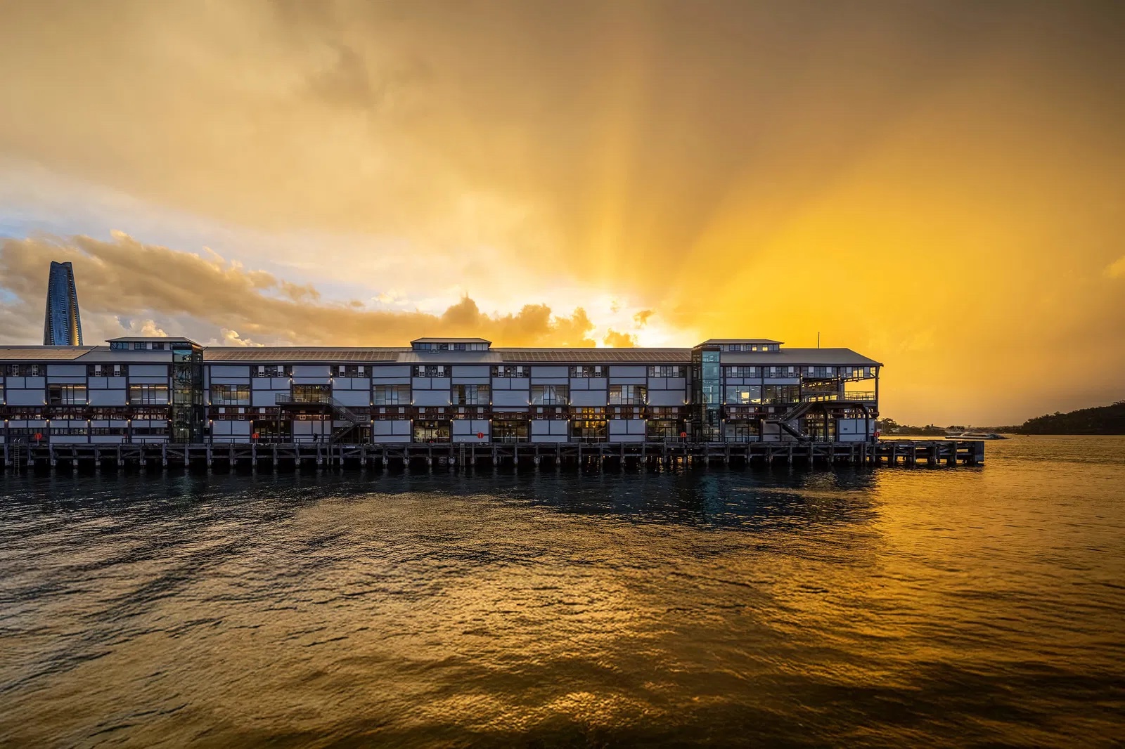 Walsh Bay Arts Precinct wharf at sunset